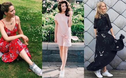 Vestido con tenis, la última tendencia para verano