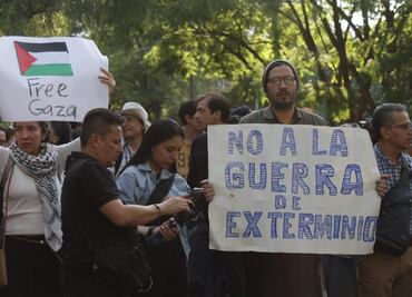 ONGs protestan frente a la Embajada de Israel contra la acción militar en Palestina