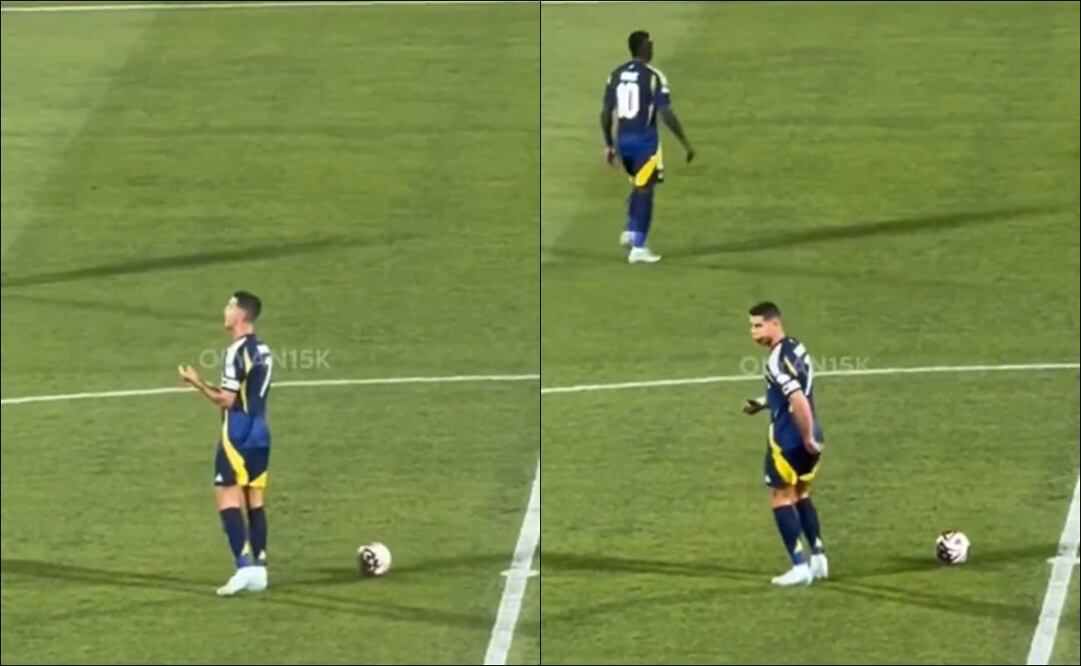 Cristiano Ronaldo perdió la cabeza y le hizo gestos obscenos a sus compañeros / Foto: Especiales