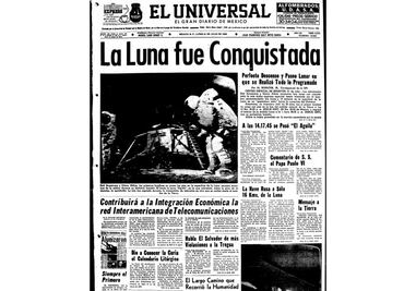 Así publicó EL UNIVERSAL la llegada del hombre a la Luna