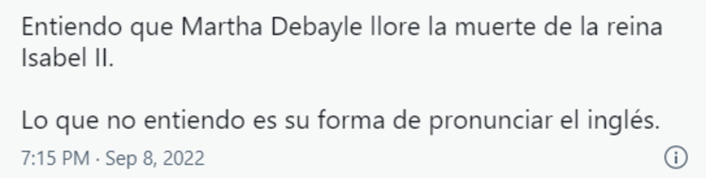 Martha Debayle da el pésame por el fallecimiento de Isabel II y así reacciona el internet 