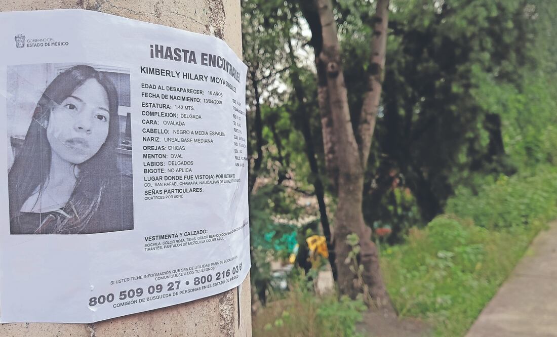 Amigos y familiares de Kimberly reparten las fichas de su búsqueda. Foto: de Gisela González Granados. EL UNIVERSAL