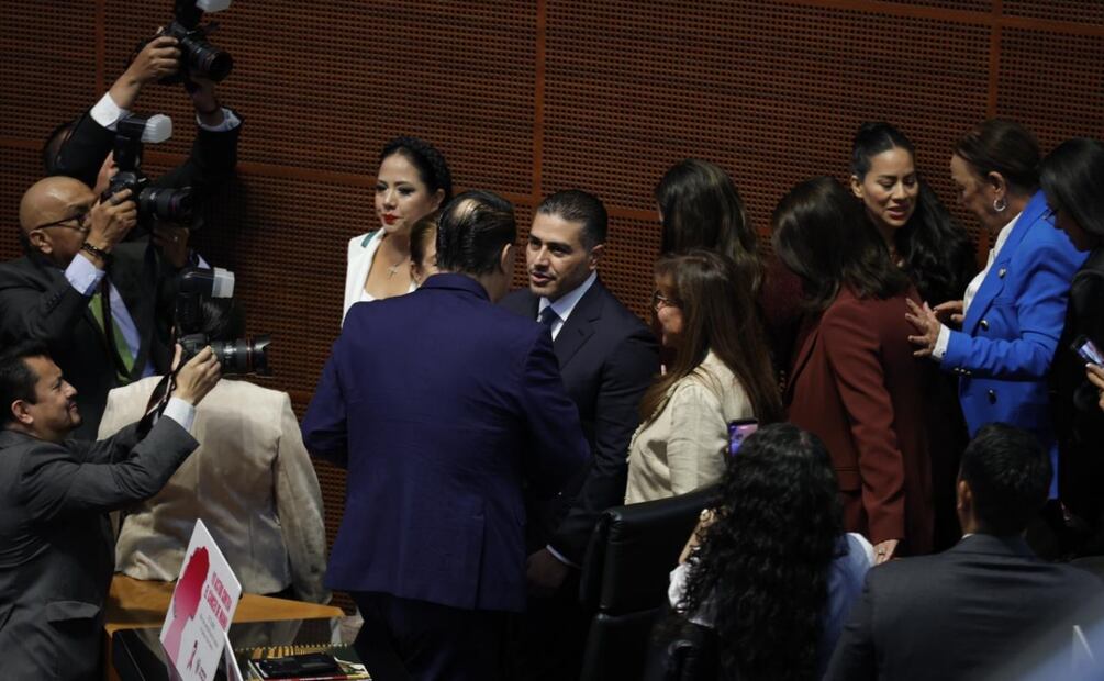 Secretario de Seguridad Omar García Harfuch acude a comparecer en el Senado (22/10/2025). Foto: Diego Simón Sánchez / EL UNIVERSAL
