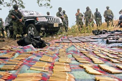 Decomisos: muchas pistolas y pocas metralletas