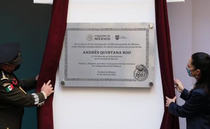 Sheinbaum encabeza aniversario luctuoso de Andrés Quintana Roo, esposo de Leona Vicario