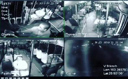 Video. Asaltan a conductor de autobús en Guadalajara 