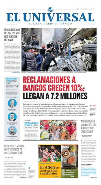 Portada impresa del 9 de abril de 2026