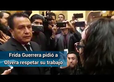Frida Guerrera increpa al periodista Marco Olvera por acusarla de estar financiada