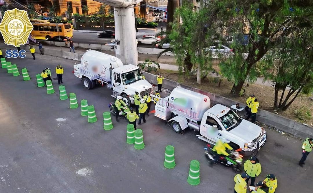 La SSC afirmó que realizará estos operativos de revisión de vehículos que transportan sustancias peligrosas en las 16 alcaldías.