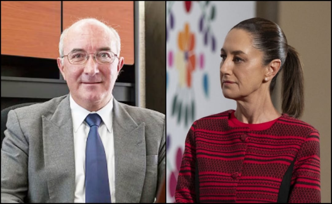 Antonio Cabrera, sacerdote detenido, y Claudia Sheinbaum, presidenta de México. Foto: Universidad Anáhuac y Presidencia