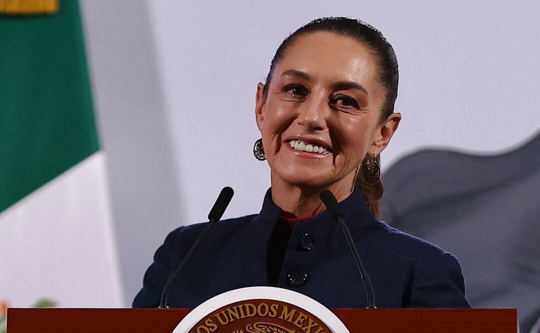Claudia Sheinbaum en su conferencia matutina del 17 de febrero de 2025. Foto: Berenice Fregoso/ EL UNIVERSAL
