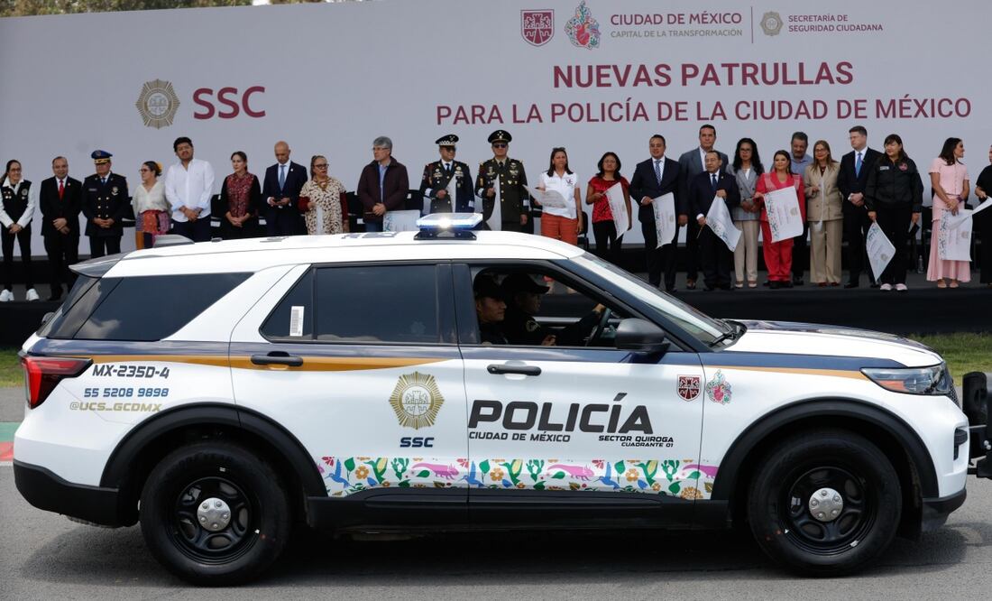Patrullas de la CDMX cambian de imagen; presentan 3 mil 500 nuevas unidades para la SSC. Foto: Diego Simón