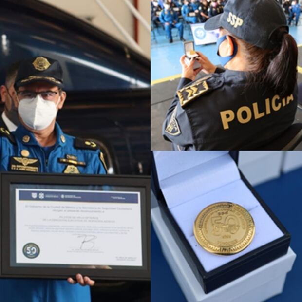 García Harfuch galardona a Cóndores de la Secretaría de Seguridad de la CDMX por rescate aéreo 