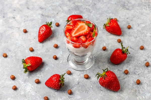 Receta para hacer fresas con crema