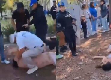 Mujer trans es brutalmente golpeada en Alameda Central por dos funcionarios de la CDMX; agresores son presentados al MP