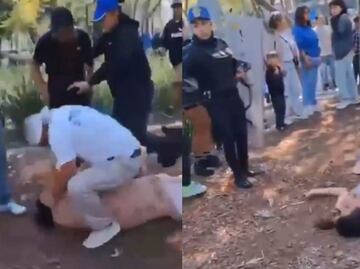 Mujer trans es brutalmente golpeada en Alameda Central por dos funcionarios de la CDMX; agresores son presentados al MP