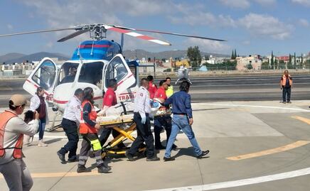 Trasladan vía aérea a pacientes atrapados en zonas afectadas por las lluvias en Hidalgo