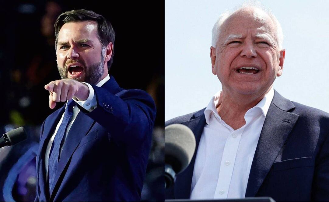 JD Vance, vicepresidente de Trump, dice estar listo para debatir a Tim Walz. FOTO:AP/ AFP