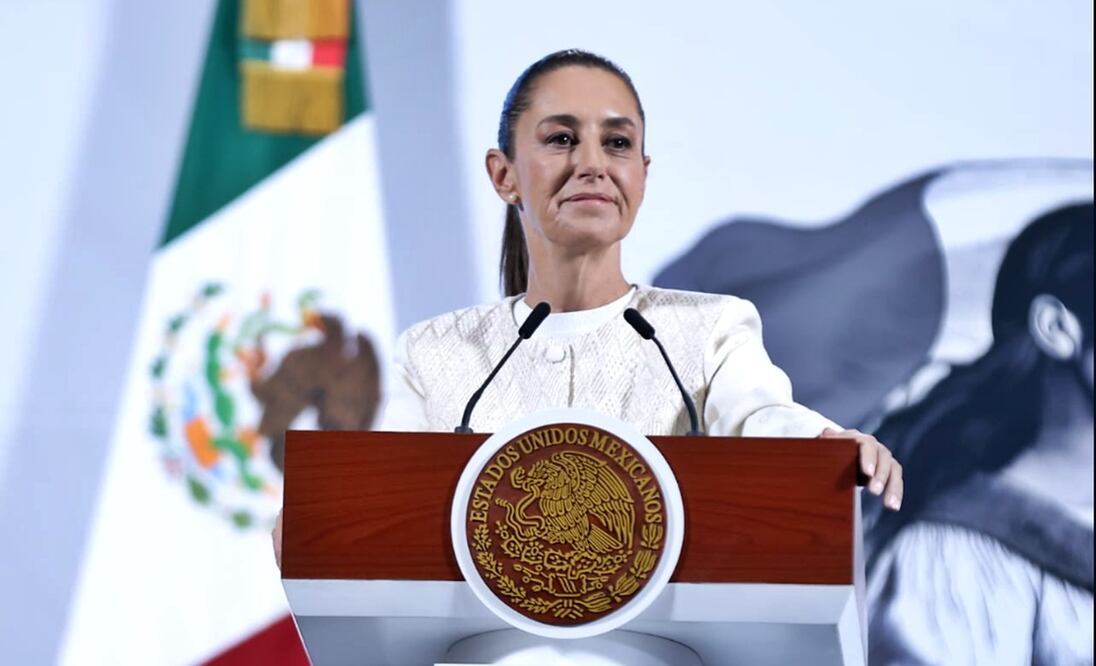 Claudia Sheinbaum en la mañanera del 16 de abril de 2025. Foto: Fernanda Rojas/EL UNIVERSAL