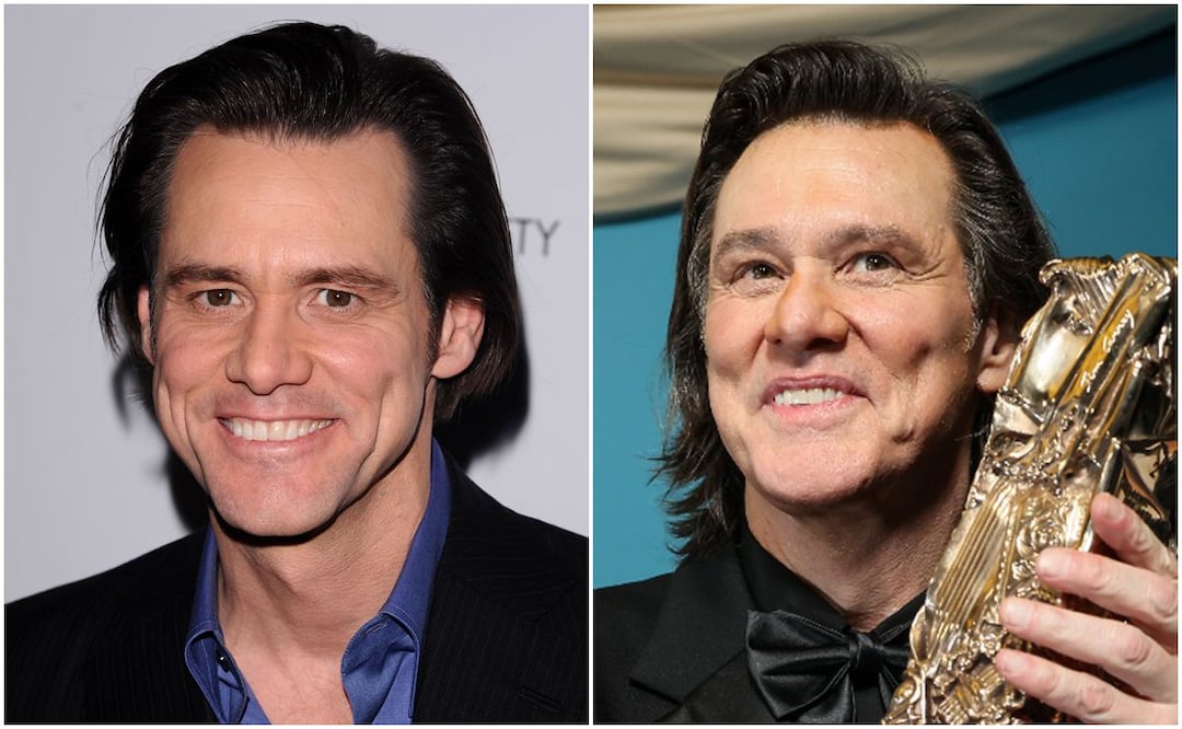 Rostro de Jim Carrey en 2010 y en 2026 respectivamente. 
Foto: Archivo AP/ AP Thomas Padilla.