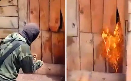 VIDEO: Grupo armado derrama gasolina y prende fuego a viviendas en Pantelhó, Chiapas