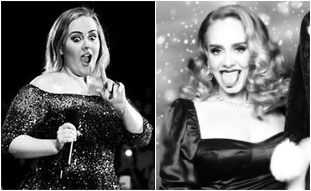 Adele antes y después. Fotos: Instagram Adele 