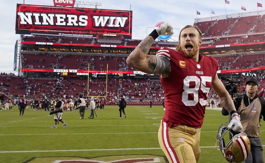 George Kittle festejando el triunfo de San Francisco / Foto: AP
