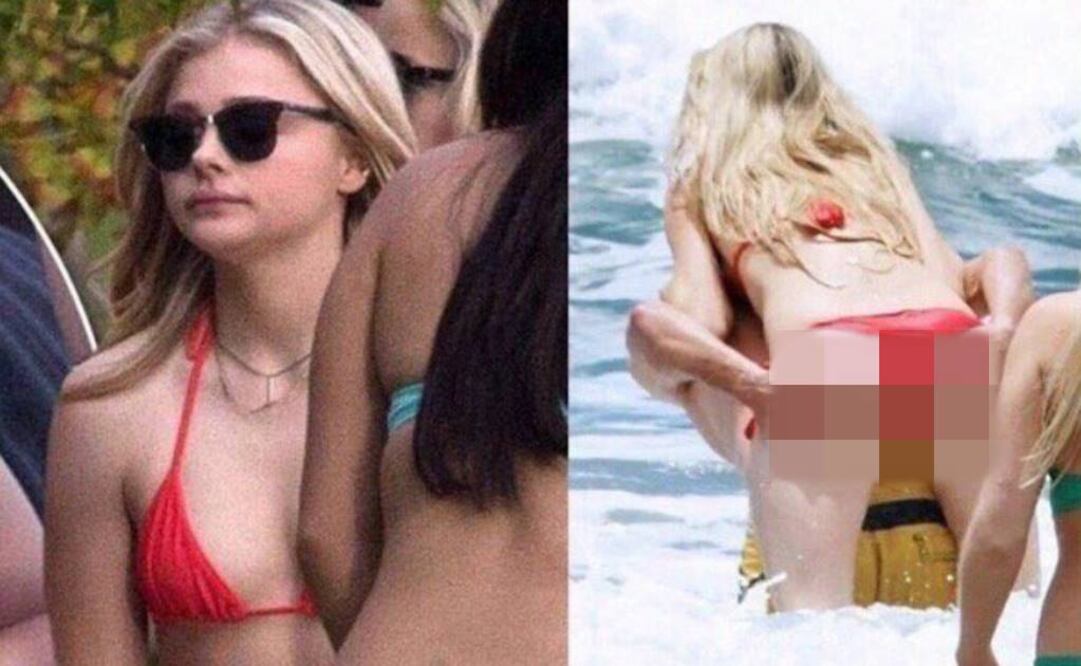 La aparente imagen embarazosa sobre Moretz publicada por la Kardashian fue desmentida de inmediato por la propia actriz. (FOTO de Twitter)