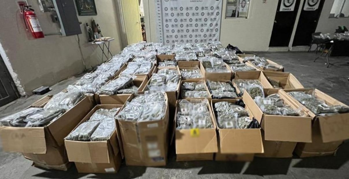 Decomiso de marihuana en Coahuila. Foto: Especial