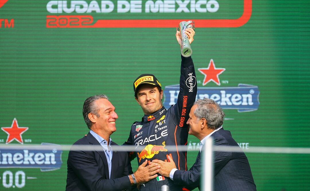 Checo Pérez en el tercer lugar del Gran Premio de México - FOTO: Imago7