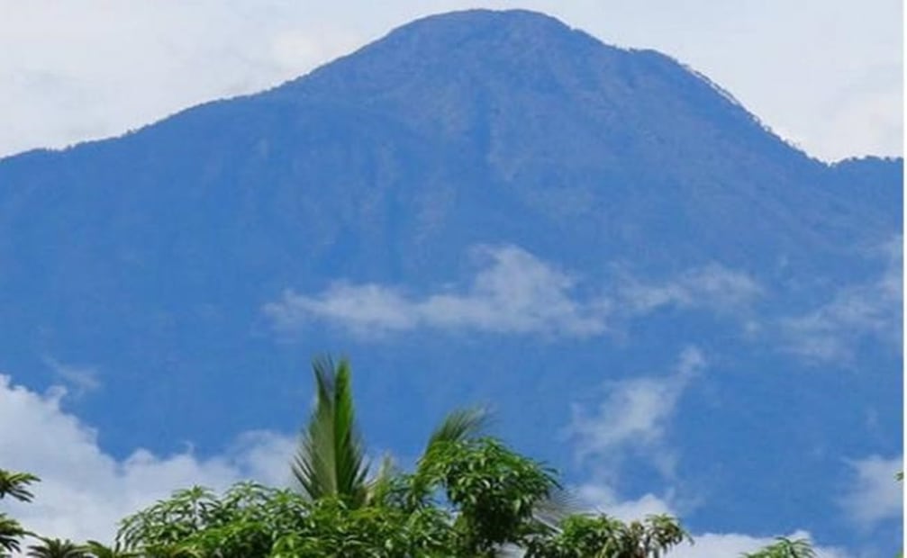 El volcán Tacaná está ubicado en los limites de México y Guatemala. Foto: Archivo