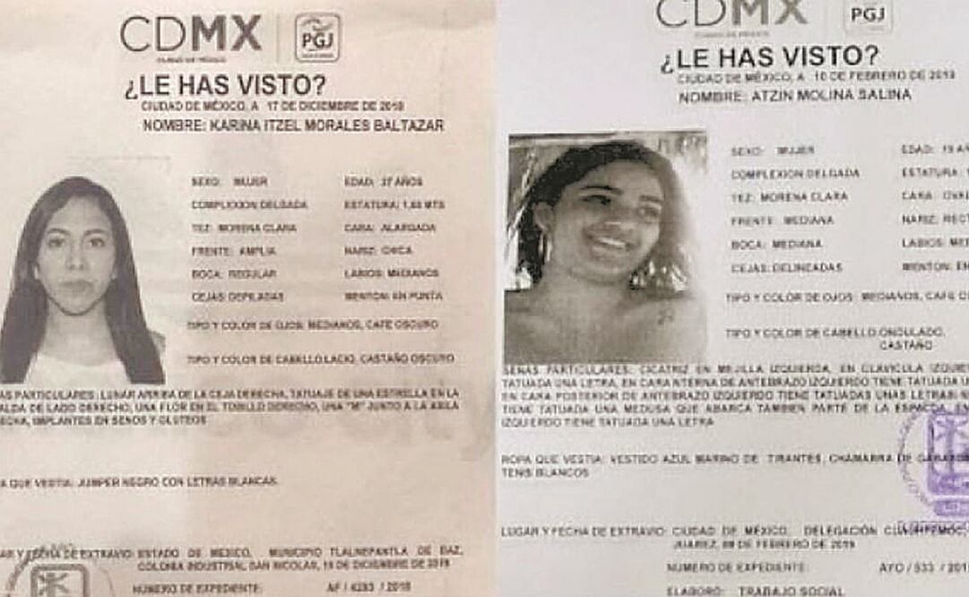 Tanto Karina como Atzín tienen fichas de búsqueda, pues están desaparecidas desde 2018 y 2019, respectivamente. Foto: ESPECIAL