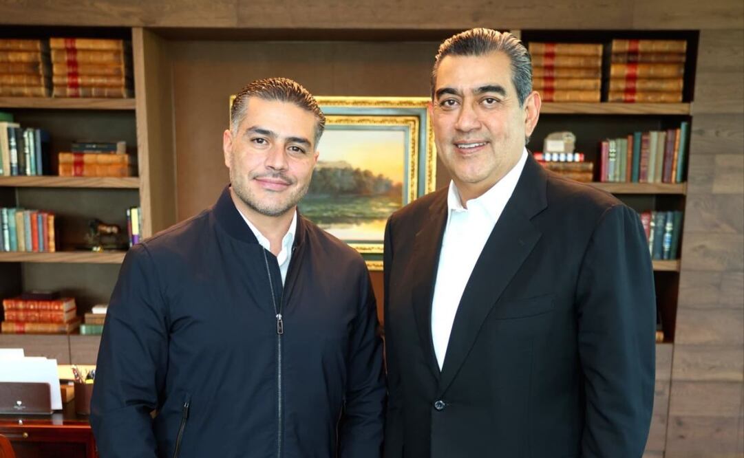 Sergio Salomón Céspedes, titular del INM, sostuvo una reunión con el secretario de Seguridad Omar García Harfuch. Foto: Especial
