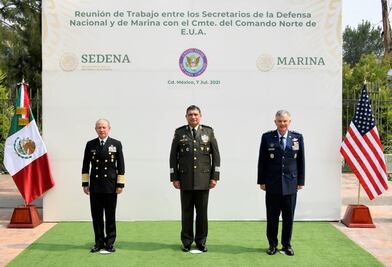 Titulares de Sedena y Semar se reúnen con jefe del Comando Norte de Estados Unidos 
