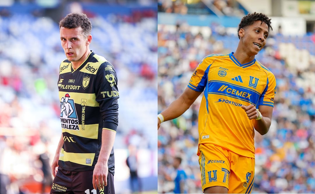 Pachuca y Tigres en festejo de gol, durante la fase regular del torneo Clausura 2026 de la Liga MX - Fotos: Imago7