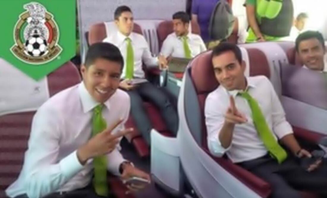 The team is in good spirits on its arrival to Chile. (Photo: Imago7)