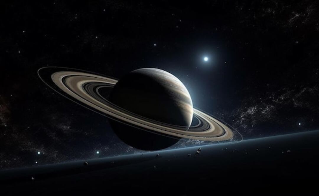 Los anillos de Saturno están compuestos principalmente de hielo. Fuente: Freepik.