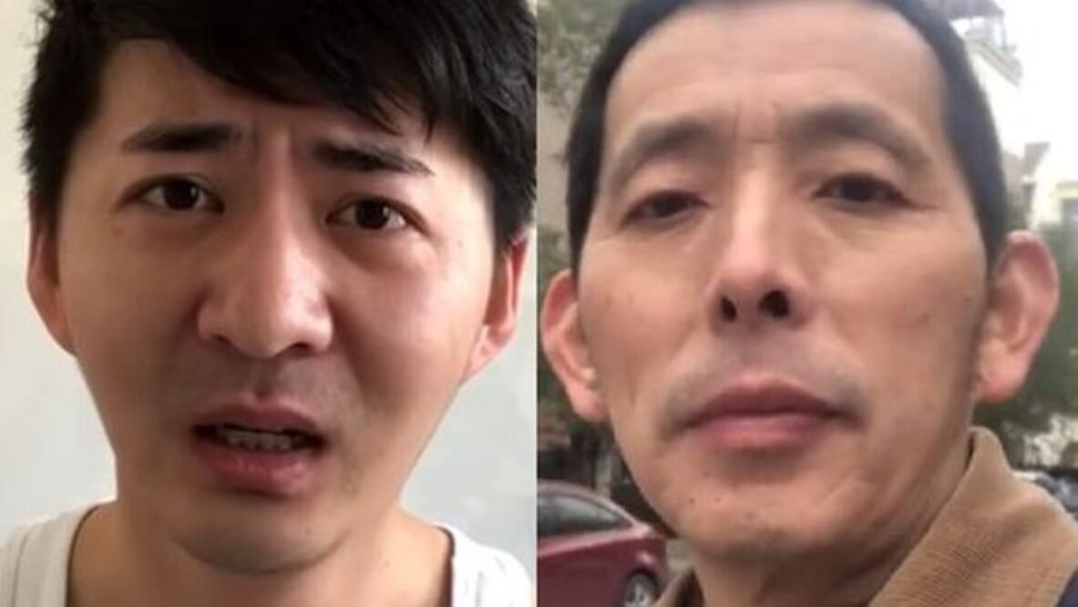 Chen Qiushi y Fang Bin. Foto: BBC