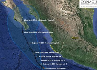Decretan alerta verde para BCS por huracán "Bud"