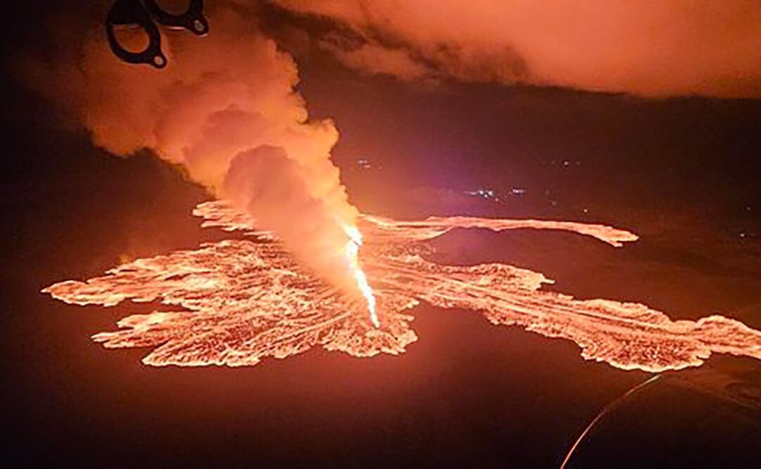 Volcán de la península de Reykjanes, Islandia. Foto: EFE