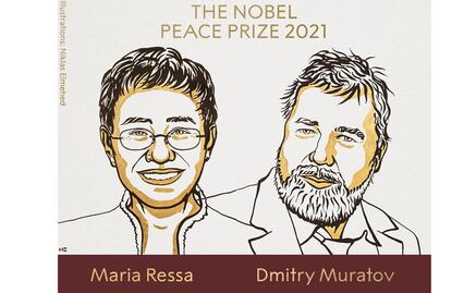 Dan Nobel de la Paz a 2 periodistas