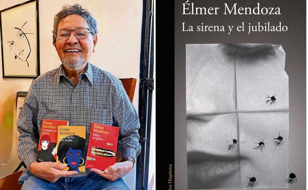 Élmer Mendoza está feliz por el relanzamiento de sus novelas. Fotos: Leonor Quijada y Alfaguara