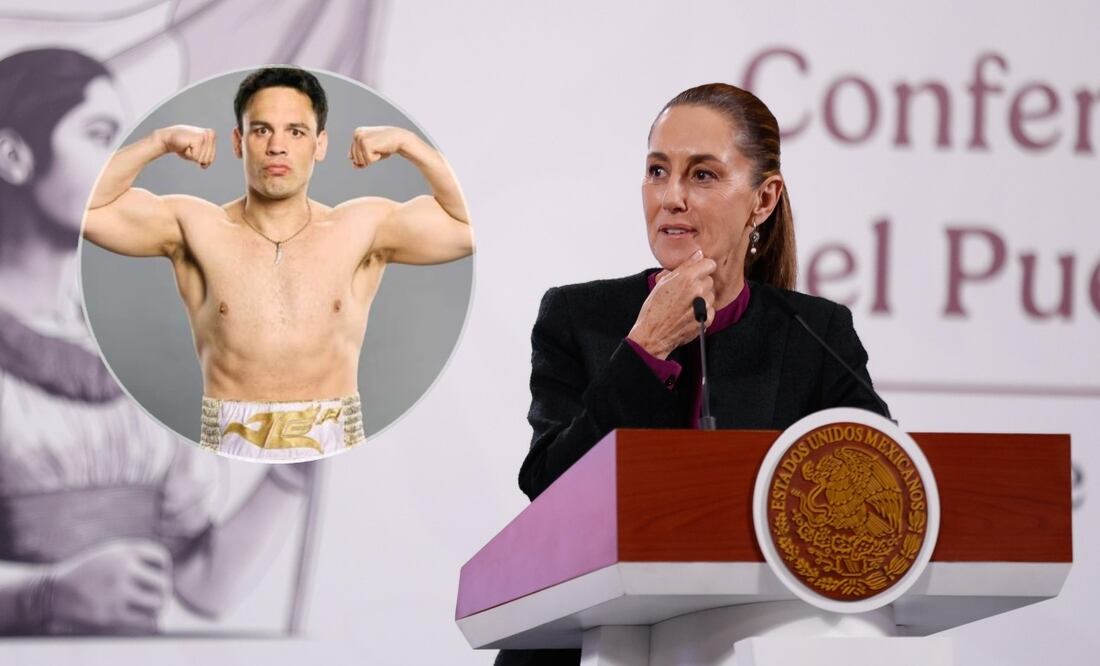 La presidenta Claudia Sheinbaum Pardo habló sobre la detención de Julio César Chávez Jr. en su conferencia matutina. Foto: Diego Simón / EL UNIVERSAL