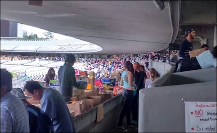 Interior de estadio Olímpico sirve para resguardar víveres