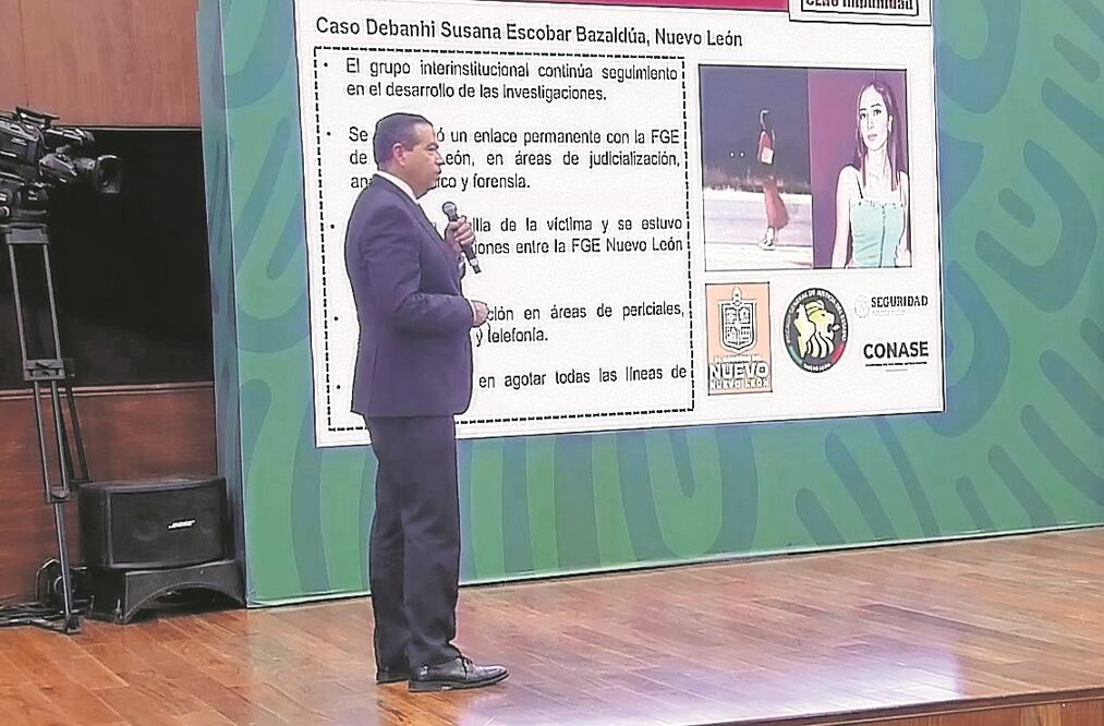 Ricardo Mejía Berdeja, subsecretario de Seguridad y Protección Ciudadana, presentó el informe en la conferencia mañanera. Foto: Especial