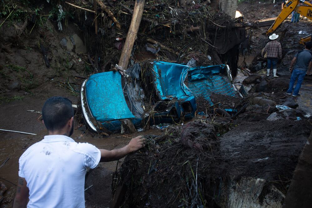 Las intensas lluvias de Michoacán. Foto: EFE
