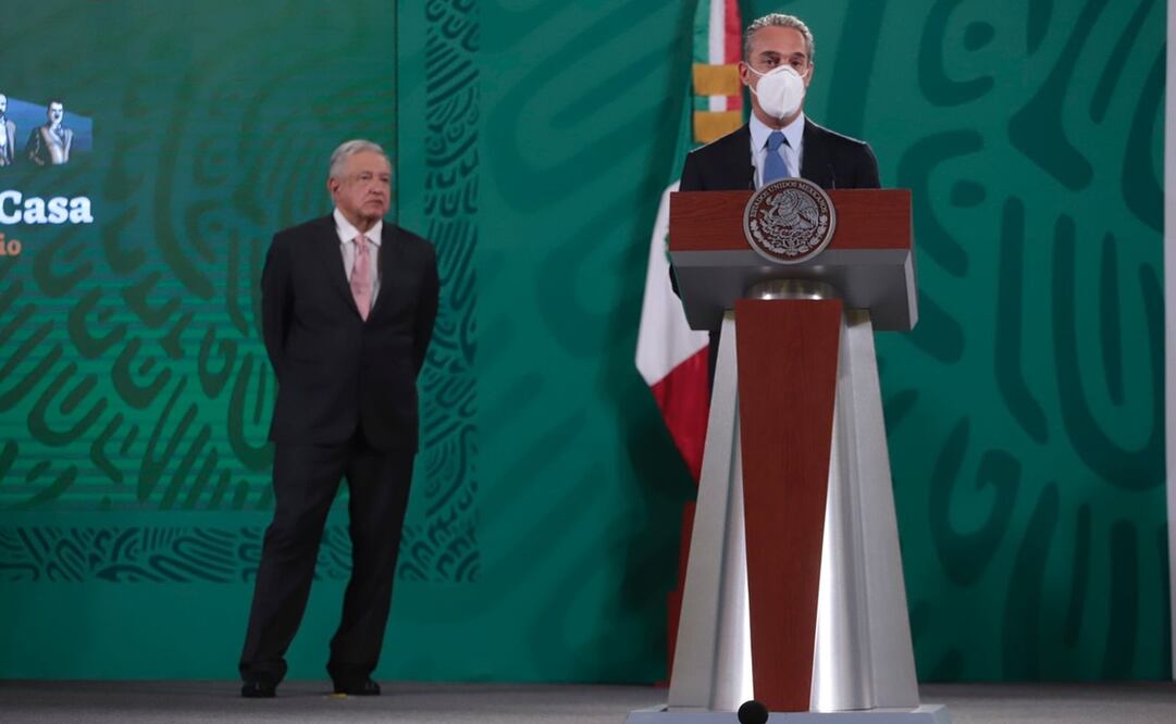 Carlos Slim Domit, hijo de Carlos Slim, acudió a la mañanera del presidente López Obrador. Foto: Berenice Fregoso / EL UNIVERSAL