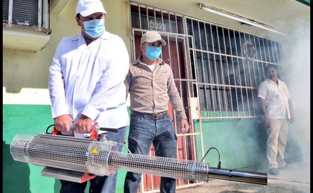 En Cancún se pone en marcha la Megacampaña Estatal de Nebulización para prevenir el dengue y chikungunya / Foto de @betoborge 
