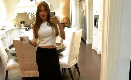 El viento levanta el vestido de Sofía Vergara  