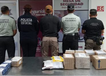 Aseguran 18 paquetes con droga en Aeropuerto Internacional de La Paz, BCS; cargamento provenía de la Ciudad de México